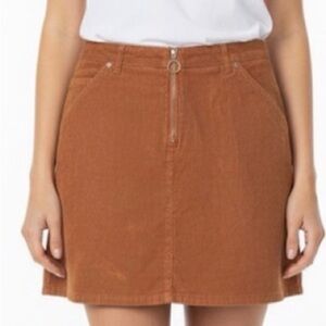 TopShop Moto Zippered Mini Skirt Burnt Orange. Size 2